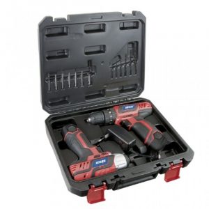 Pack Taladro atornillador percutor a batería 12 V + Atornillador de impacto a batería 12 V