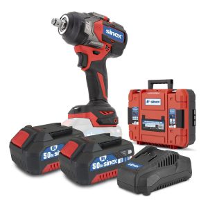 Llave de Impacto a Batería 18V Sinex | Incluye 2 Baterías 5.0 Ah y Maletín
